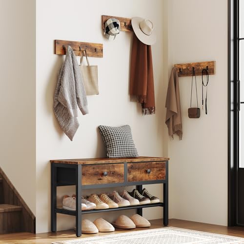 4-in-1 Hall Tree with Storage Bench, Coat Rack, and Shoe Storage Organizer