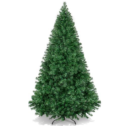 6ft Unlit Artificial Christmas Tree - Dense Hinged Pine Tree with Stand