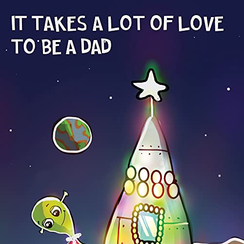 Prime Greetings Christmas Card for Dad Made in USA Eco-Friendly Thick Card Stock 5x7.75in with Premium Envelope - For Dad
