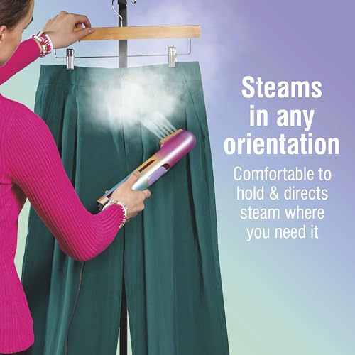 Compact Handheld Garment Steamer for Travel, 800W Portable Wrinkle Remover