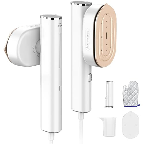 2-in-1 Handheld Garment Steamer and Steam Iron, 1200W Portable Travel Iron