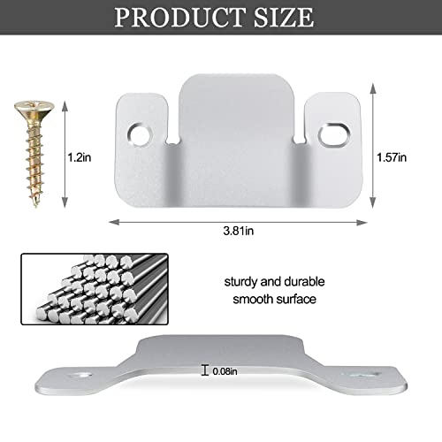 Heavy Duty Metal Sectional Couch Connectors with Screws - 4 Pack