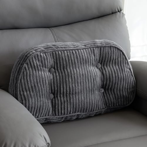 Lumbar Support Pillow for Recliner & Office Chair - Dark Grey