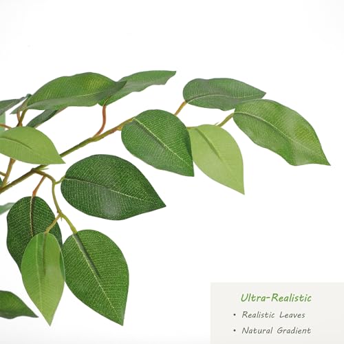7ft UV Resistant Ficus Tree - Realistic Potted Faux Plant