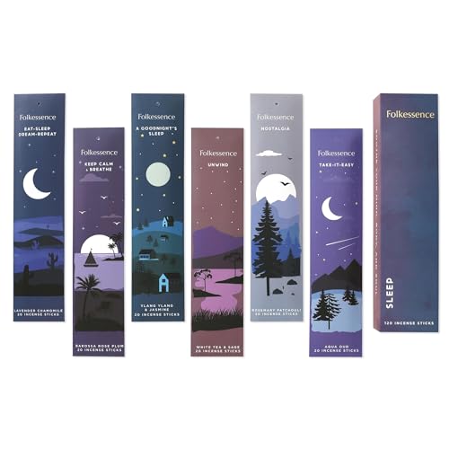 Natural Incense Sticks Variety Pack, 120 Count Hand-Rolled Aromatherapy