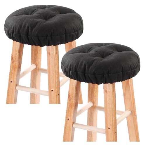 12-Inch Bar Stool Covers Set of 2 - Soft, Nonslip, Washable