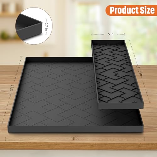 Large Silicone Countertop Protector Mat for Kitchen Appliances - 22.5 x 15 Inch