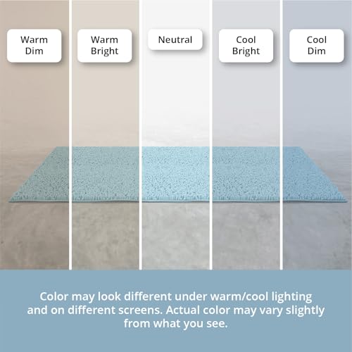 Extra Large Round Chenille Bath Mat - 48" Soft Plush Non-Slip Rug