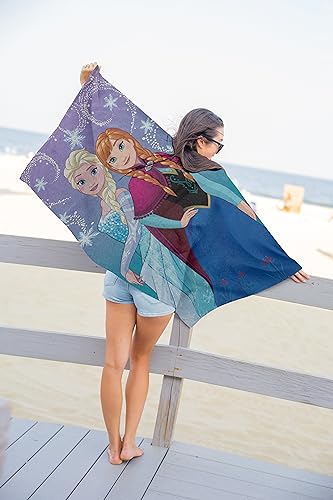 Frozen 2 Snowflake Sister Bath & Pool Towel - Multicolor 28x58 in Cotton