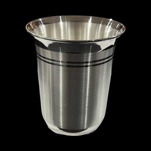 999 Pure Silver Hallmarked Glass - 2.5 Inch, 75ml Premium Silver Drinkware