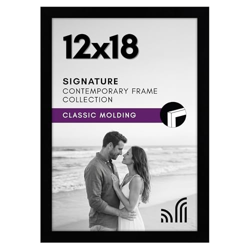 Americanflat 12x18 Black Poster Frame with Shatter-Resistant Glass