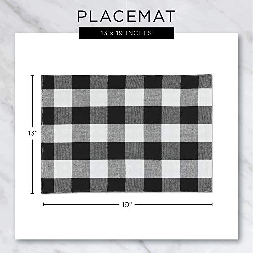 DII Summer Stripe Outdoor Tabletop Collection, Multi-use, Machine Washable, Reversible Placemat Set, 13x19, Beach House