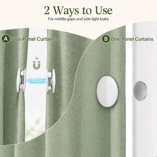 10-Pack Magnetic Curtain Clips for Gap Closure and Light Blocking