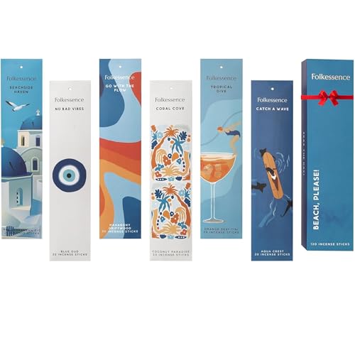 Charcoal-Free Organic Incense Sticks - 120 Count - 45 Min Long Burning