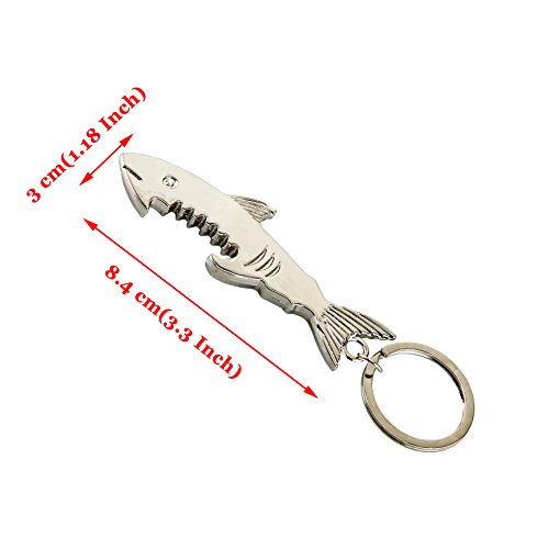 SWATOM Shark Keychain Bottle Opener - Zinc Alloy Beer Opener & Key Ring