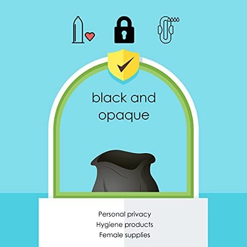 Small Black Trash Bags 2 Gallon - 170 Count Bathroom Garbage Can Liners