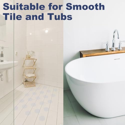 Anti-Slip Shower Stickers - 14 Pack Clear Hexagonal Bathtub Treads