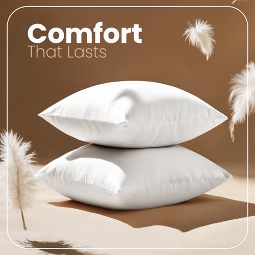 Utopia Bedding 18x18 Throw Pillow Inserts, 2 Pack Fluffy Couch Cushions