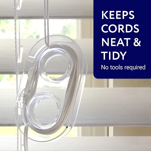Clear Window Blind Cord Winders - 4 Pack, Heavy Duty Cord Organizer