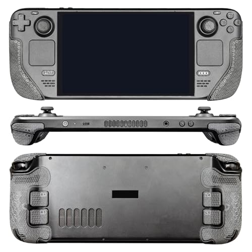 Luck&Link PRO Dark Gray Controller Grip Skin for Steam Deck OLED & LCD, Anti-Slip, Textured Handle & Button Cover