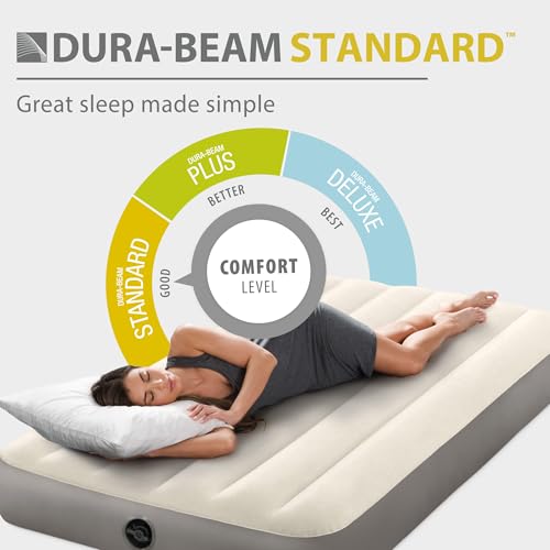 Twin Air Mattress - 10" Single-High Inflatable Bed for Guests & Camping