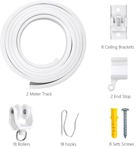 2-Meter Flexible Curtain Track System for Heavy Drapes and Room Dividers