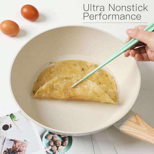 16-Piece Nonstick Pots and Pans Set - Even Heat Aluminum Cookware