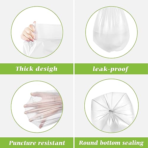 13 Gallon Clear Tall Kitchen Trash Bags, 120 Count Unscented Can Liners