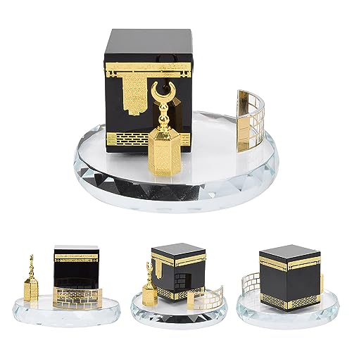 Crystal Kaaba Model Islamic Architecture Figurine for Home and Car Decor