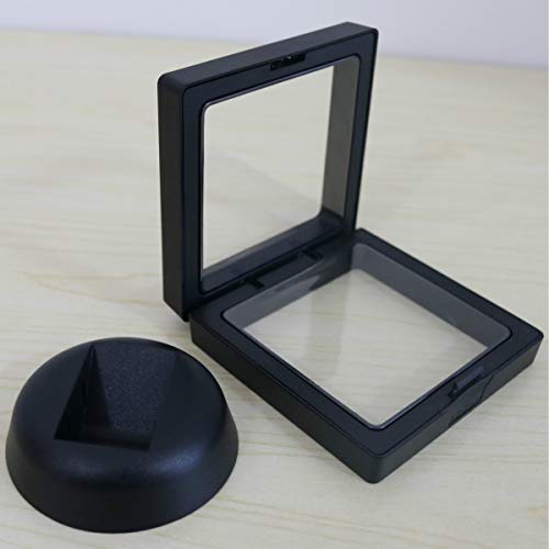 3D Floating Display Case for Challenge Coins, Medals and Collectibles - Black