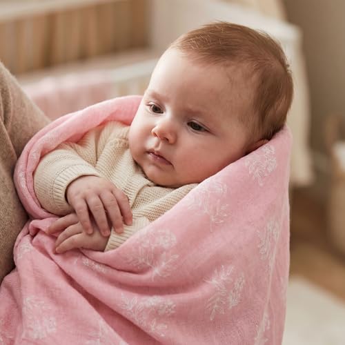 GLLQUEN BABY Muslin Swaddle Blankets 6-Pack - Soft Cotton Receiving Blankets