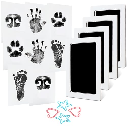 Clean Touch Inkless Hand & Footprint Kit for Baby & Pets (4-Pack)
