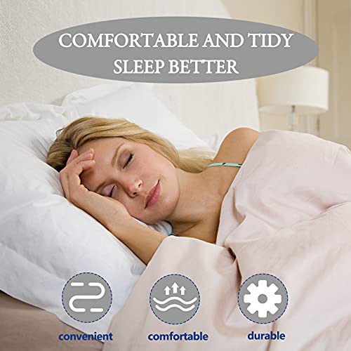 Adjustable Elastic Bed Sheet Holder Straps - 6 Way Clip Fasteners for Fitted Mattresses
