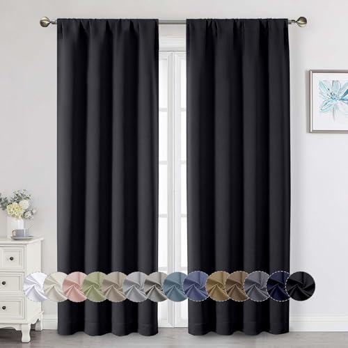 Blackout Curtains 84 Inch Length, Thermal Insulated 2 Panels Set