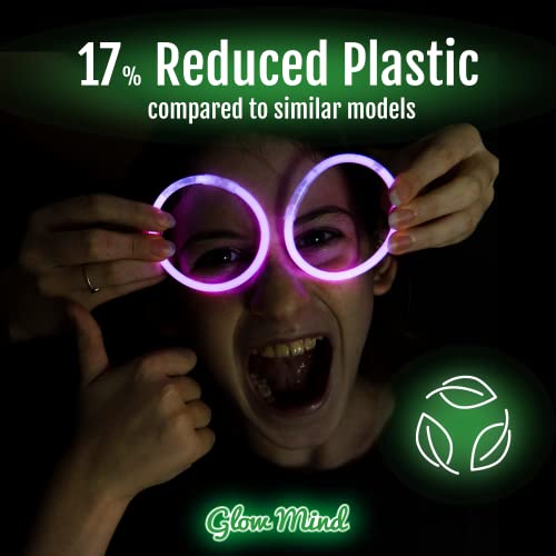Glow Mind 100 Ultra Bright Glow Sticks Bulk Party Pack with Connectors