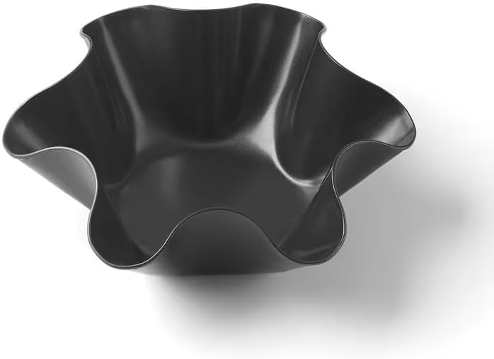Skiennix Non-Stick Baking Bowls - 2 Pcs Tortilla Bowl Maker | Carbon Steel Dinnerware Set in Black