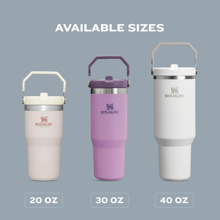 STANLEY IceFlow 2.0 Tumbler - 40 oz Insulated Water Bottle with Flip Straw & Handle | BPA-Free Rose Quartz