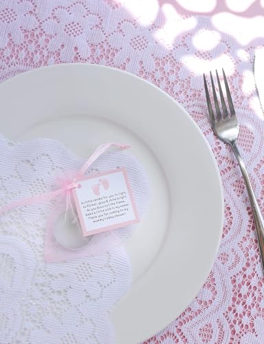 50-Piece Baby Shower Candle Favor Set with Blessing Cards and Organza Bags