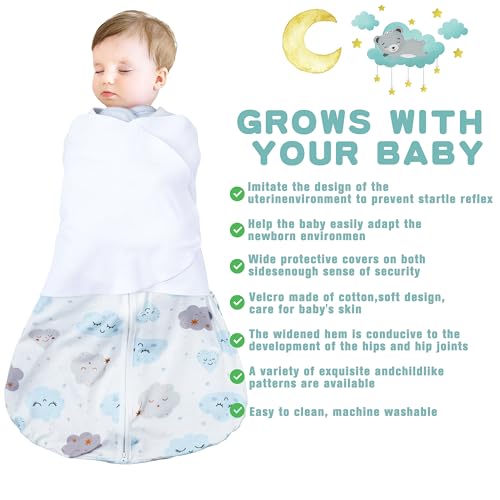 3-Way Adjustable Baby Sleep Sack & Swaddle - Wearable Blanket (3-6 Months)