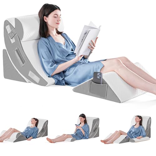 4PCS Orthopedic Wedge Pillow Set for Sleep and Pain Relief