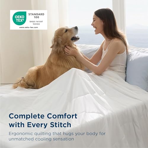 Cooling Comforter Twin Size - GentleSoft Moisture-Wicking Blanket
