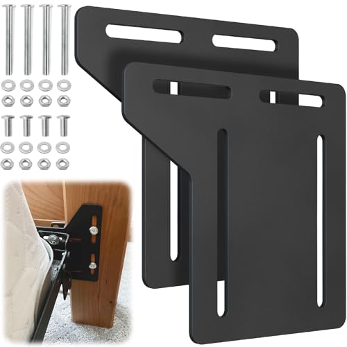Full to Queen Headboard Conversion Kit - Adjustable Frame Brackets, 2-Pack