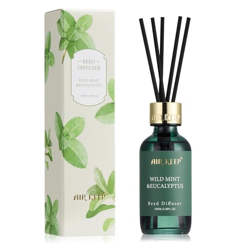 Wild Mint & Eucalyptus Reed Diffuser Set with 8 Sticks - 3.38 fl oz