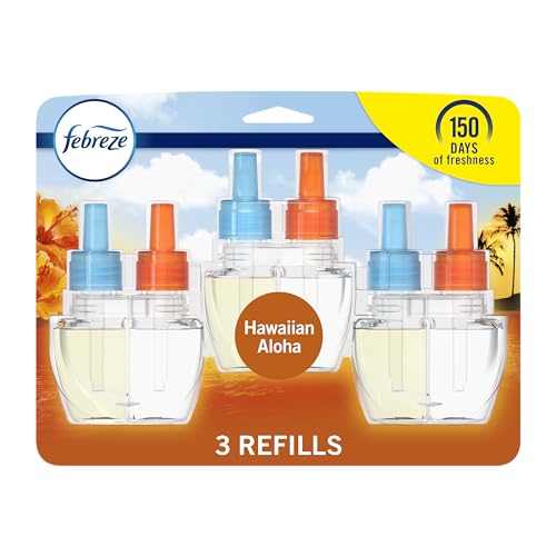Plug-In Scented Oil Air Freshener Refills, Hawaiian Aloha (3 Pack, 0.87 oz)