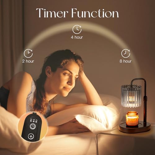 Adjustable Candle Warmer Lamp with Timer & Dimmable Light