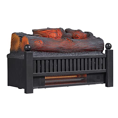 Electric Fireplace Log Set Infrared Heater with LED Flames and Remote Control