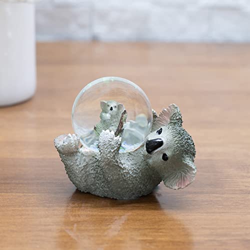 Koala and Joey Baby Water Snow Globe Miniature 45mm Polyresin Figurine