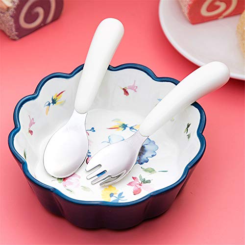 Stainless Steel Toddler Utensils with Travel Case, 2-Set Forks and Spoons