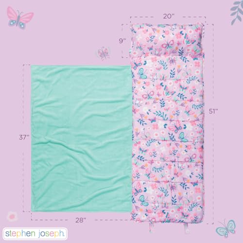 Stephen Joseph Toddler Nap Mat with Soft Blanket & Removable Pillow - Sloth, One Size