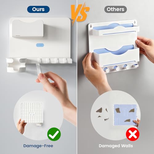 Adhesive Bedside Floating Shelf - Stick-On Wall Storage Organizer